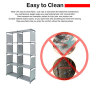 Hivvago 8 Grid Storage Rack Bookshelf Organizer Lightweight Durable Shelf V1003-HW-SBS004-GY