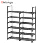 Hivvago 6 Tiers Shoe Rack Storage Organizer Shelf Adjustable Space Saver V1003-HW-SBS005-BK