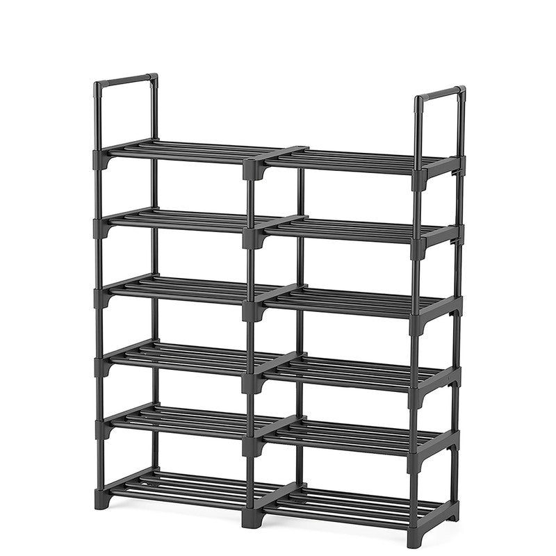 Hivvago 6 Tiers Shoe Rack Storage Organizer Shelf Adjustable Space Saver V1003-HW-SBS005-BK