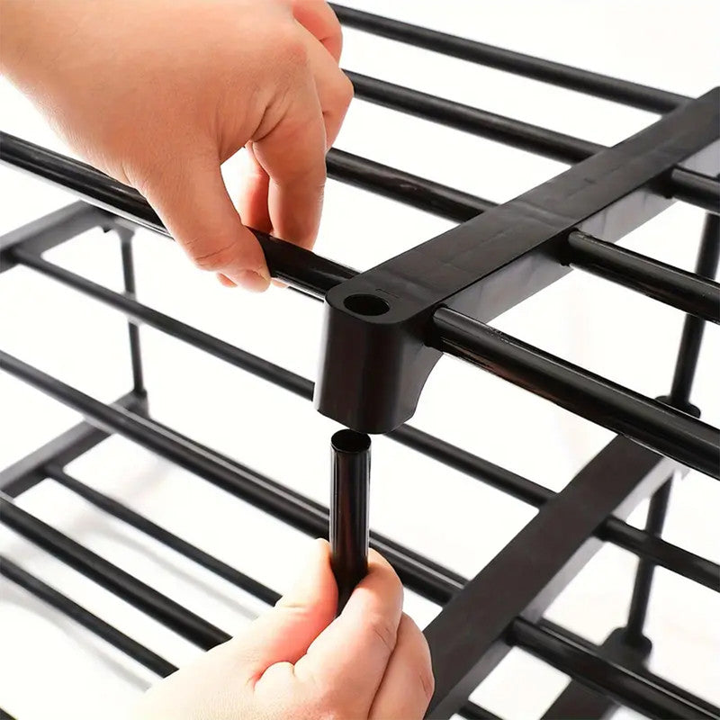 Hivvago 6 Tiers Shoe Rack Storage Organizer Shelf Adjustable Space Saver V1003-HW-SBS005-BK