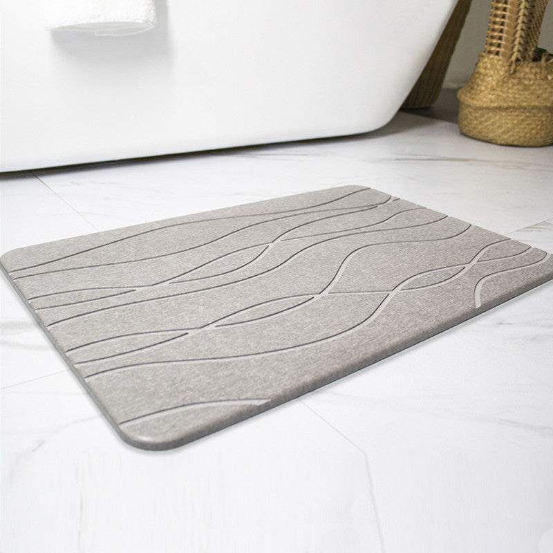Hivvago Diatomaceous Earth Stone Bath Mat Fast Drying Non Slip Bathroom Mat V1003-HW-SBS006-GY