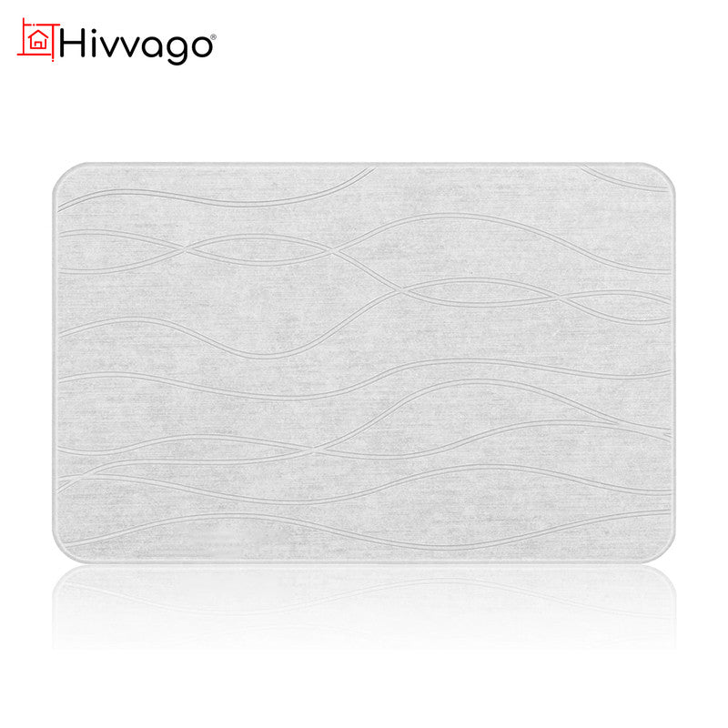 Hivvago Diatomaceous Earth Stone Bath Mat Fast Drying Non Slip Bathroom Mat V1003-HW-SBS006-GY