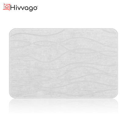 Hivvago Diatomaceous Earth Stone Bath Mat Fast Drying Non Slip Bathroom Mat V1003-HW-SBS006-GY