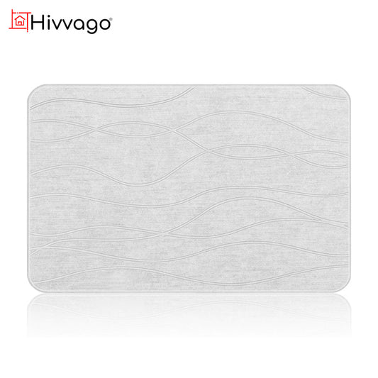 Hivvago Diatomaceous Earth Stone Bath Mat Fast Drying Non Slip Bathroom Mat V1003-HW-SBS006-GY