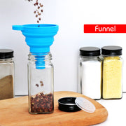 Hivvago 24-Pack 120ml Glass Spice Jars - Airtight Storage with Lids & Labels V1003-HW-SBS011-BK