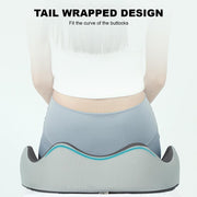Hivvago Memory Foam Seat Cushion - Ergonomic Support for Office, Car & Home, Grey V1003-HW-SBS033-GY