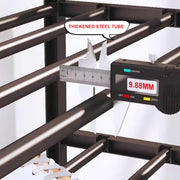 Hivvago 4-Layer Shoe Rack - Compact Steel Frame Organizer for Entryway, Black V1003-HW-SBS037-BK