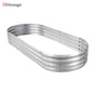 Hivvago Raised Garden Bed - Galvanized Steel Planter Box with Open Base, Silver V1003-HW-SBS038-SV