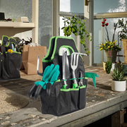 Hivvago 8-Piece Stainless Steel Garden Tool Set with Tote & Gloves V1003-HW-SBS039-GR