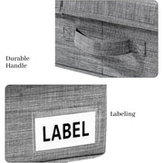 Hivvago Underbed Storage Container - Foldable Box with Lids & Label Pocket V1003-HW-SBS044-GY