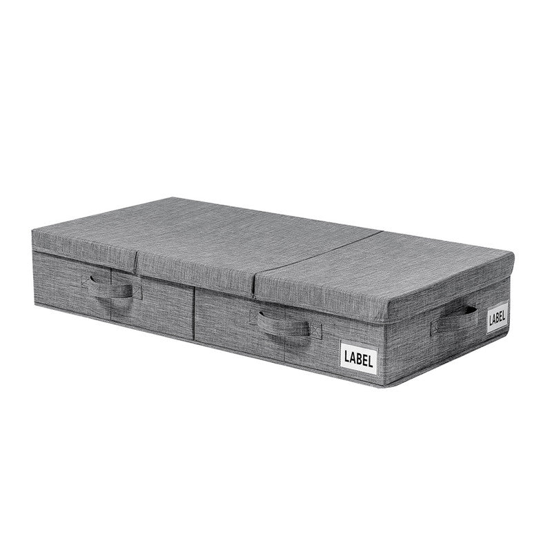 Hivvago Underbed Storage Container - Foldable Box with Lids & Label Pocket V1003-HW-SBS044-GY