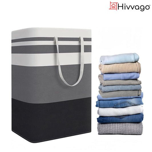 Hivvago 2-Pack Large Waterproof Laundry Baskets with Handles V1003-HWS102-LB-2PK