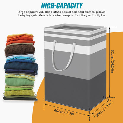 Hivvago 2-Pack Large Waterproof Laundry Baskets with Handles V1003-HWS102-LB-2PK