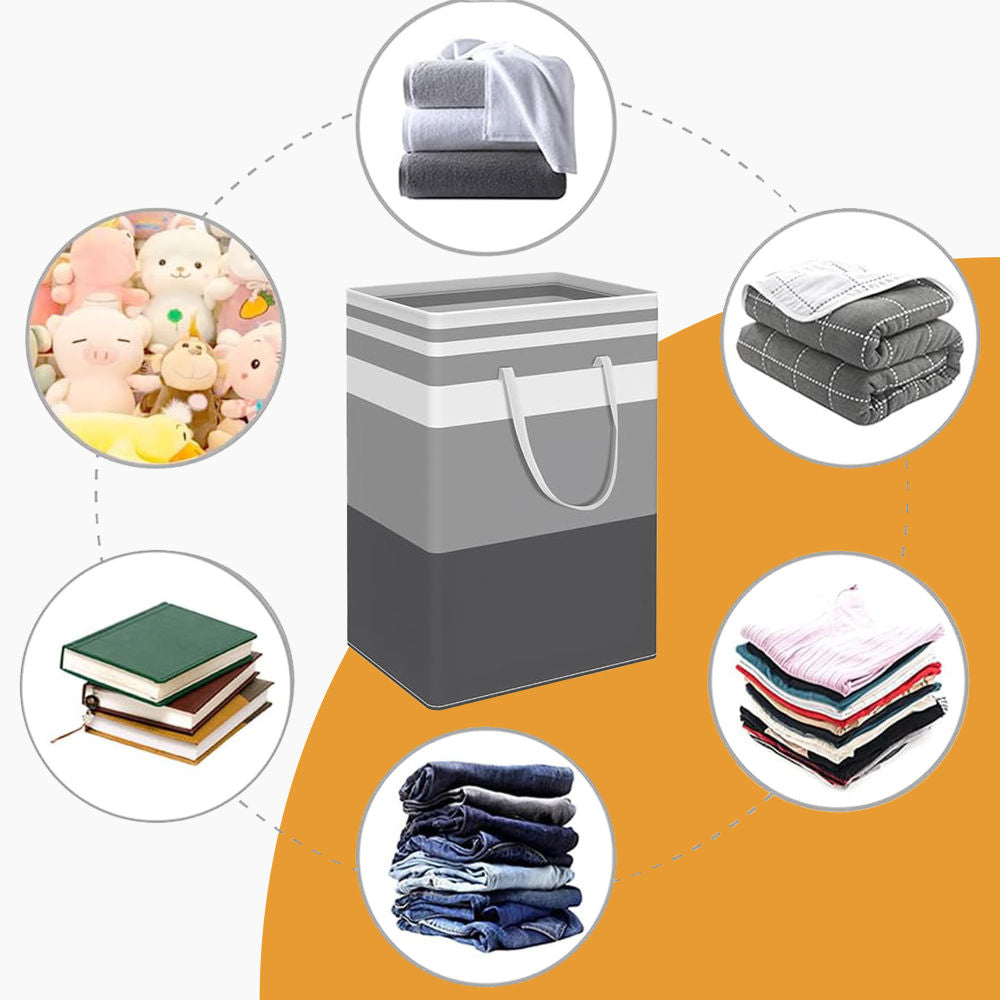 Hivvago 2-Pack Large Waterproof Laundry Baskets with Handles V1003-HWS102-LB-2PK