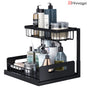 Hivvago 2-Tier Pull-Out Under Sink Organizer Storage Shelf For Kitchen V1003-HWS103-2TSCBS-BK