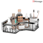 Hivvago Stainless Steel Bathroom Organizer Shelves V1003-HWS105-CORG-BK-2PK