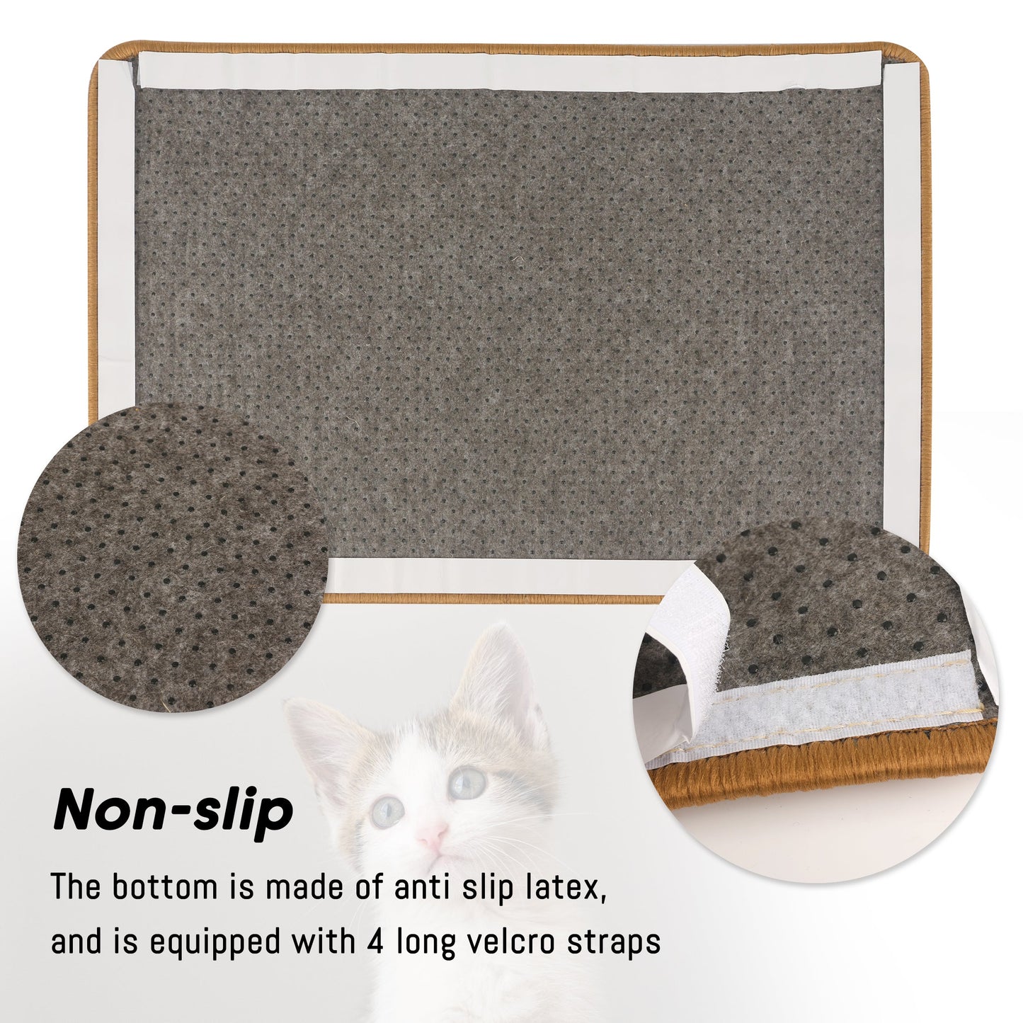 PupLily Natural Sisal Cat Scratch Mat, 40 X 60 CM V1003-PPL-SMT-SBS002-STD-FBM