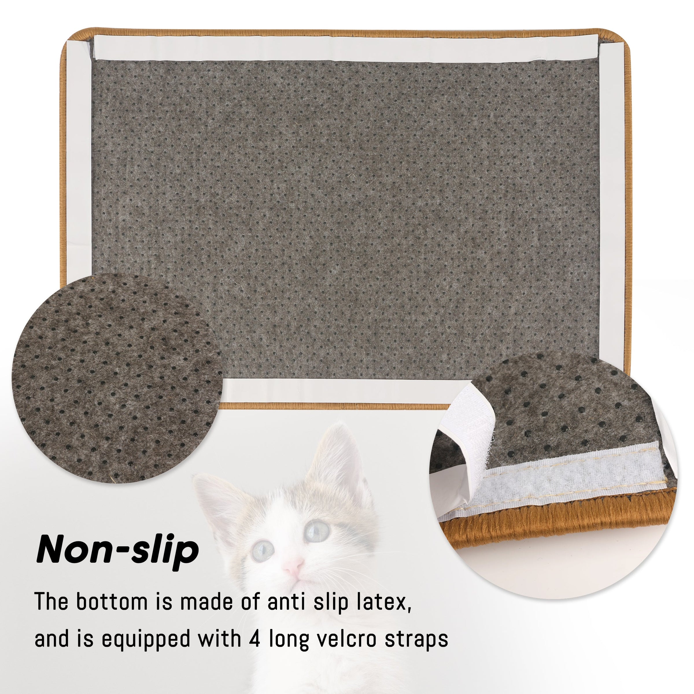 PupLily Natural Sisal Cat Scratch Mat, 40 X 60 CM V1003-PPL-SMT-SBS002-STD-FBM
