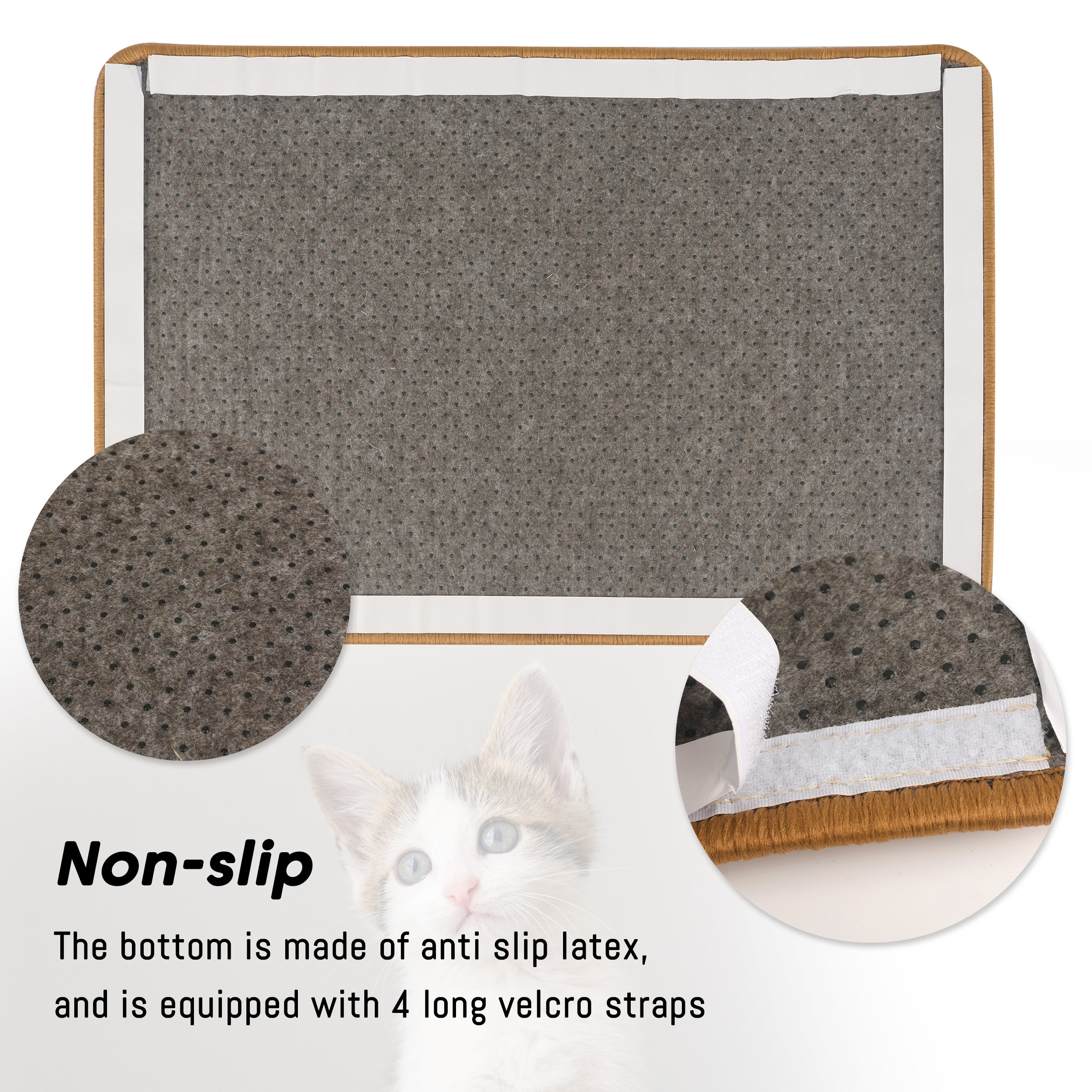 PupLily Natural Sisal Cat Scratch Mat, 40 X 60 CM V1003-PPL-SMT-SBS002-STD-FBM