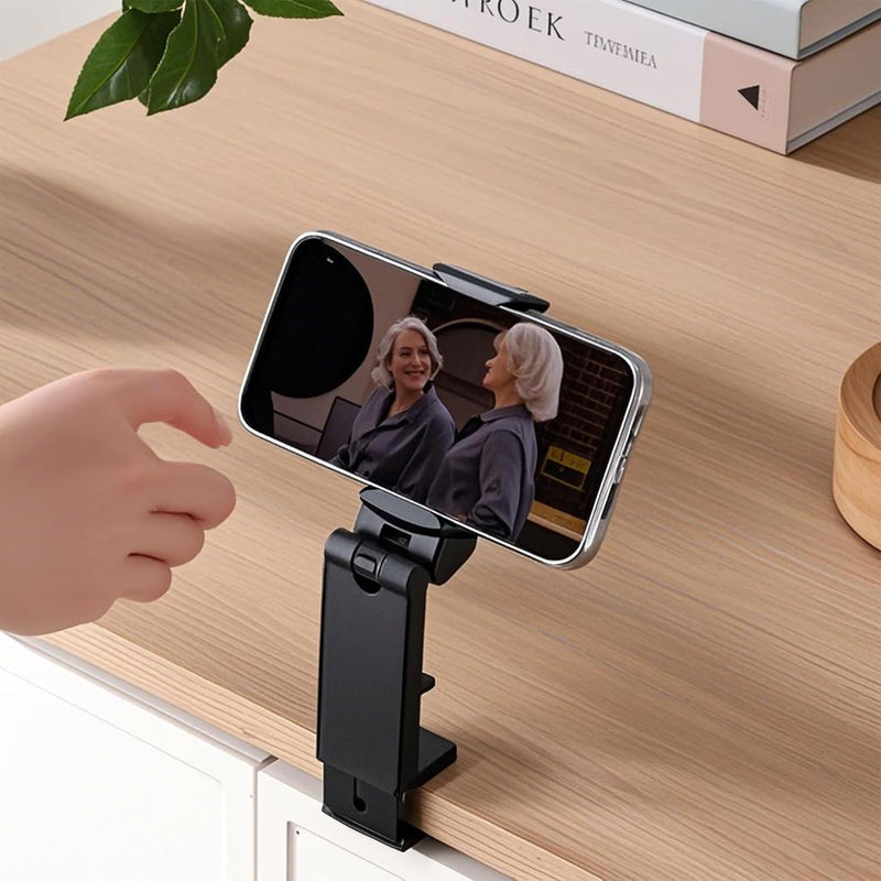 Urbanoki Airplane Phone Holder Mount 360 degrees Rotation Stand for Travel Desk - Black V1003-URN-APH-SBS006-BLK