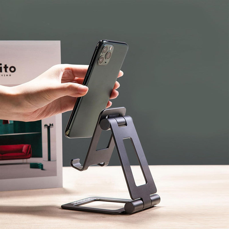 Urbanoki Portable Phone Tablet Stand Dual Folding Desk Travel Cradle Dock V1003-URN-CTS-SBS007-BLK
