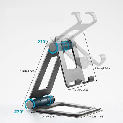 Urbanoki Portable Phone Tablet Stand Dual Folding Desk Travel Cradle Dock V1003-URN-CTS-SBS007-BLK