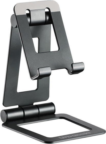 Urbanoki Portable Phone Tablet Stand Dual Folding Desk Travel Cradle Dock V1003-URN-CTS-SBS007-BLK