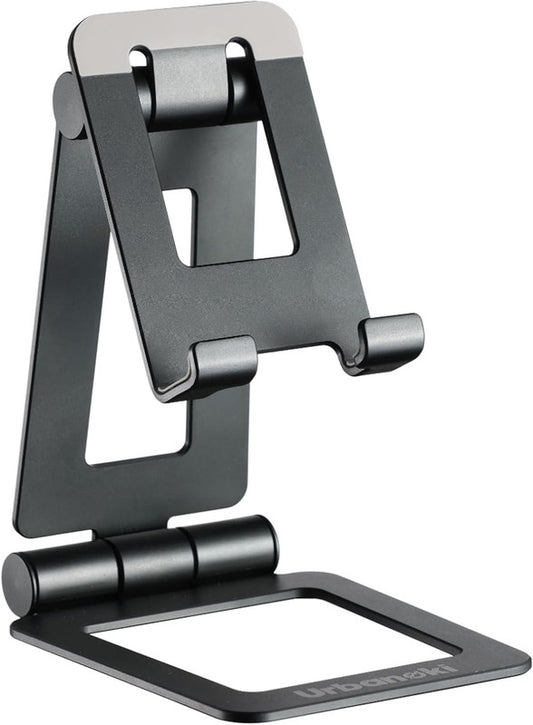 Urbanoki Portable Phone Tablet Stand Dual Folding Desk Travel Cradle Dock V1003-URN-CTS-SBS007-BLK