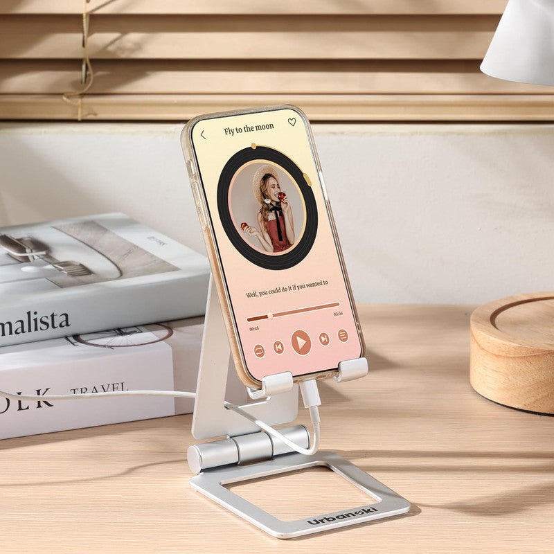 Urbanoki Portable Phone Tablet Stand Dual Folding Desk Travel Cradle Dock V1003-URN-CTS-SBS007-SVR