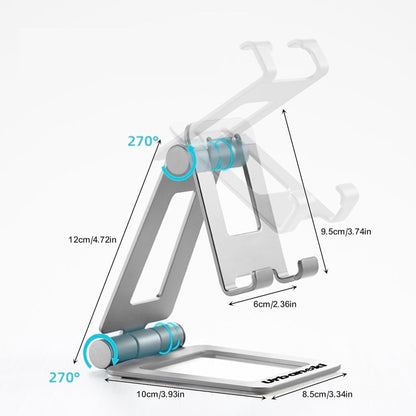 Urbanoki Portable Phone Tablet Stand Dual Folding Desk Travel Cradle Dock V1003-URN-CTS-SBS007-SVR