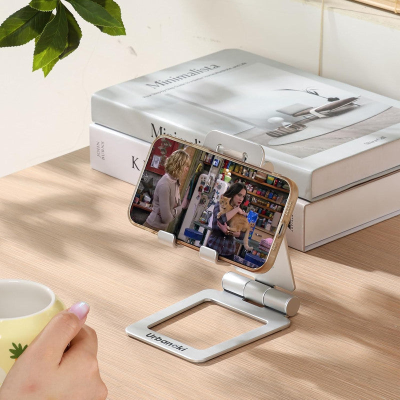 Urbanoki Portable Phone Tablet Stand Dual Folding Desk Travel Cradle Dock V1003-URN-CTS-SBS007-SVR
