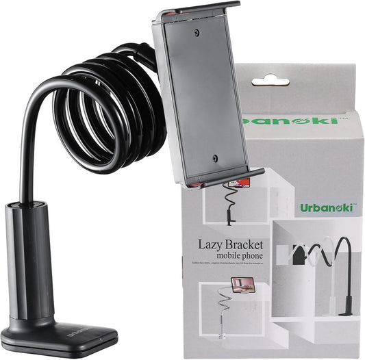Urbanoki Gooseneck Phone Holder Flexible Clamp Mount for Bed Desk V1003-URN-GPH-SBS009-BLK