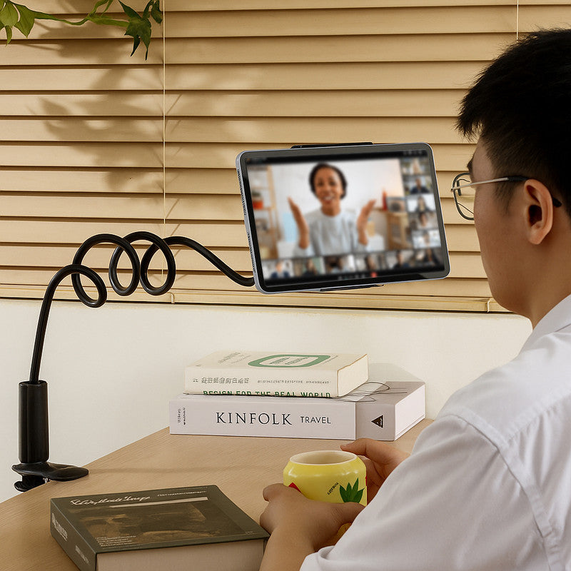 Urbanoki Gooseneck Phone Holder Flexible Clamp Mount for Bed Desk V1003-URN-GPH-SBS009-BLK