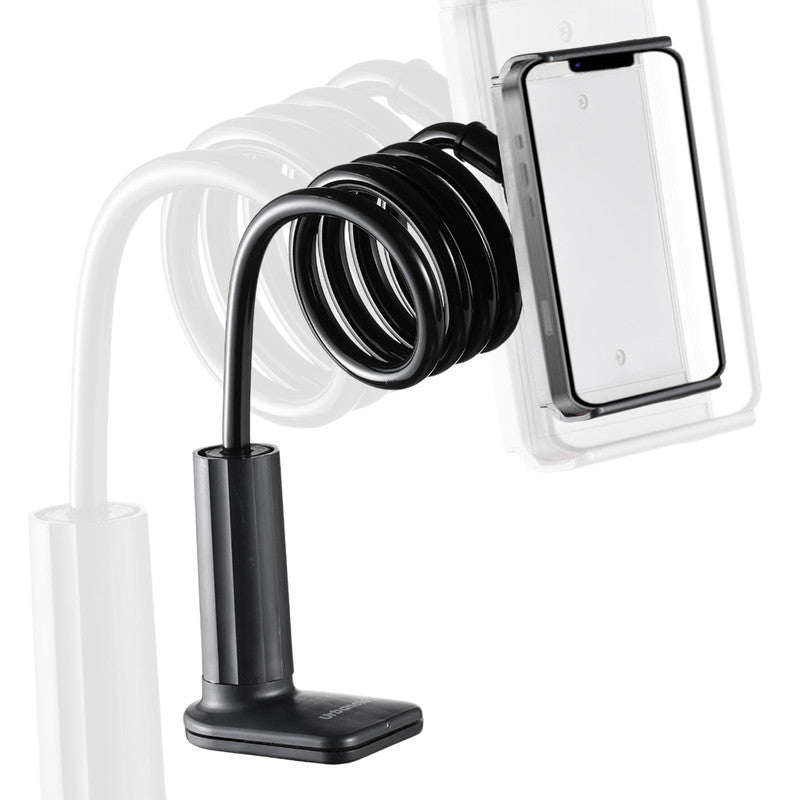 Urbanoki Gooseneck Phone Holder Flexible Clamp Mount for Bed Desk V1003-URN-GPH-SBS009-BLK