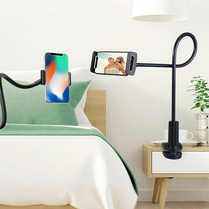 Urbanoki Gooseneck Phone Holder Flexible Clamp Mount for Bed Desk V1003-URN-GPH-SBS009-BLK