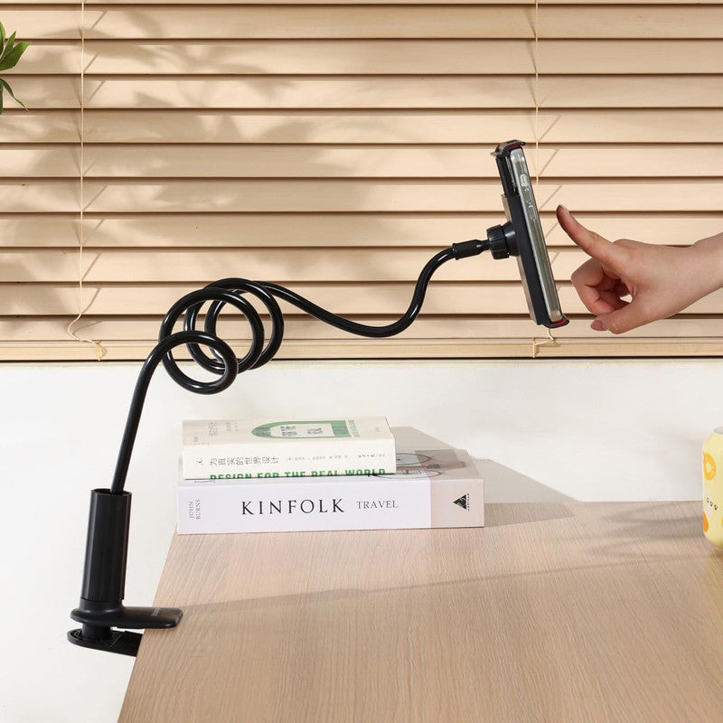 Urbanoki Gooseneck Phone Holder Flexible Clamp Mount for Bed Desk V1003-URN-GPH-SBS009-BLK