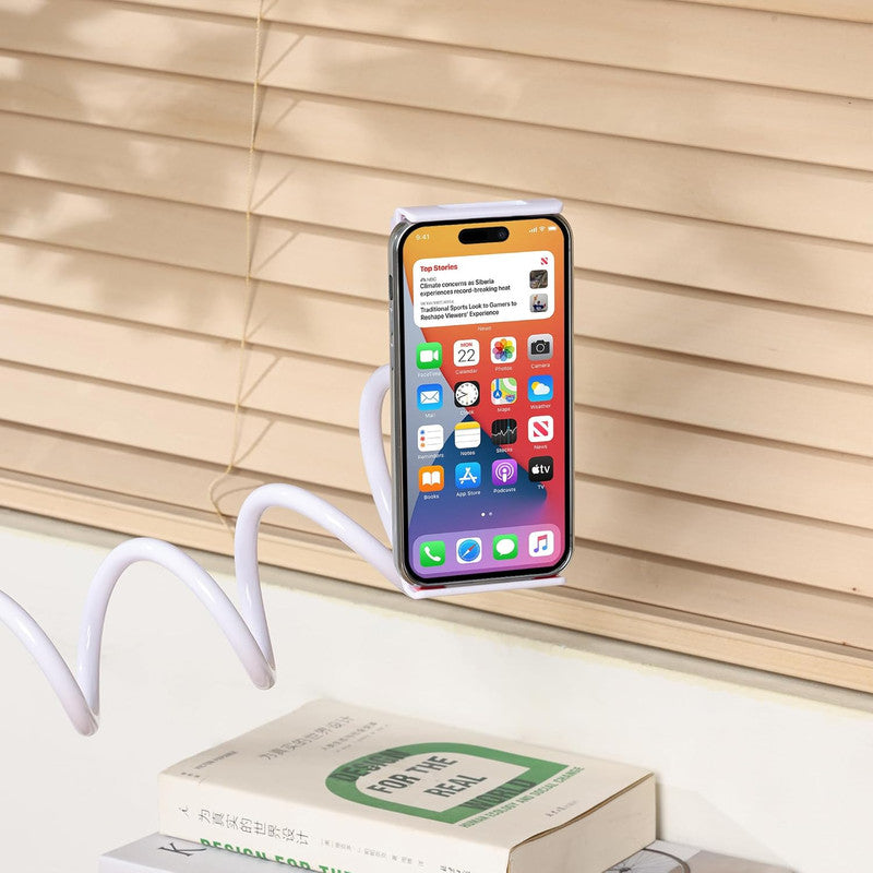 Urbanoki Gooseneck Phone Holder Flexible Clamp Mount for Bed Desk V1003-URN-GPH-SBS009-WHT