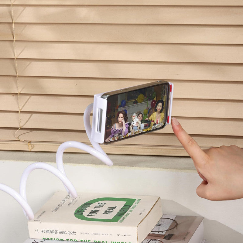 Urbanoki Gooseneck Phone Holder Flexible Clamp Mount for Bed Desk V1003-URN-GPH-SBS009-WHT