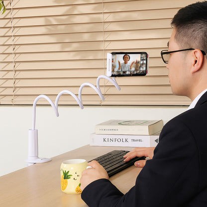 Urbanoki Gooseneck Phone Holder Flexible Clamp Mount for Bed Desk V1003-URN-GPH-SBS009-WHT