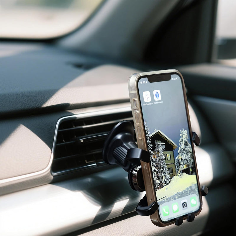 Urbanoki Air Vent Car Phone Holder Mount Strong Grip for Smartphones - Black V1003-URN-VPH-SBS005-BLK
