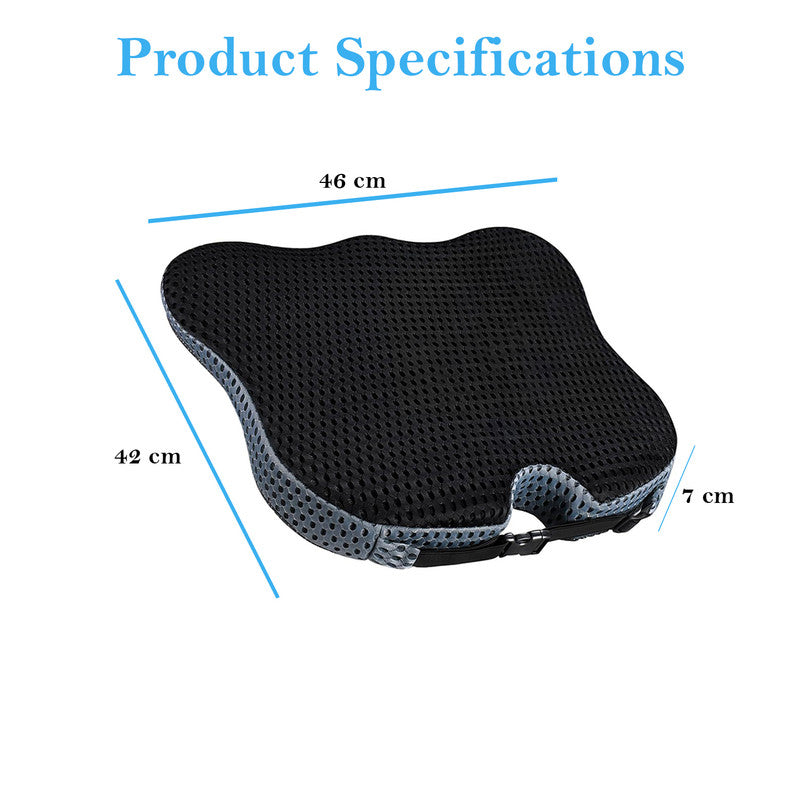 Vagooz Car Wedge Seat Cushion - Memory Foam Booster with Non-Slip Base, Black V1003-VAG-SBS021-BK