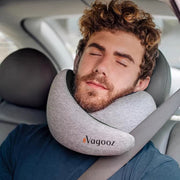 Vagooz Memory Foam Travel Neck Pillow Set V1003-VAG-TPL-SBS003-GRY-FBM