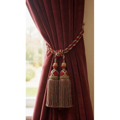 Multi Coloured Double Tassel Curtain Tieback V1008-2615-226