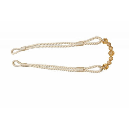 Cream Beaded Rope Curtain Tieback V1008-4154-8001