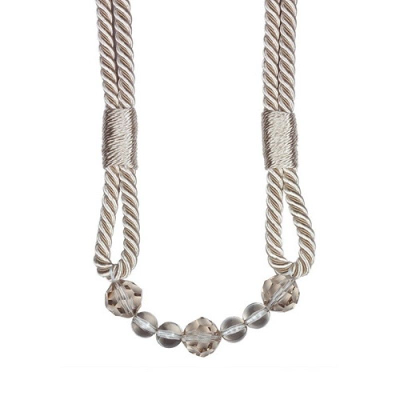 Oyster Beaded Rope Curtain Tieback V1008-4154-8036