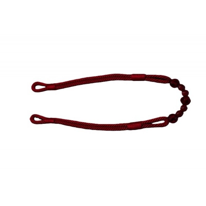 Burgundy Beaded Rope Curtain Tieback V1008-4154-8052