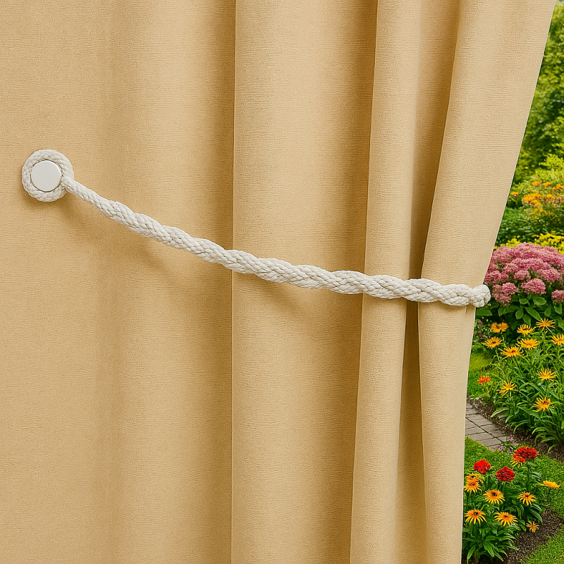 Magnetic weaved rope tieback White V1008-45510-01