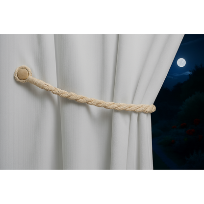 Magnetic weaved rope tieback Linen V1008-45510-16