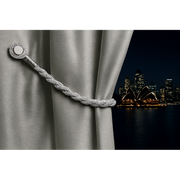 Magnetic weaved rope tieback Silver V1008-45510-29