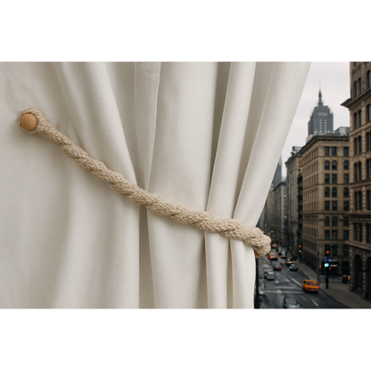 Magnetic weaved rope tieback Linen V1008-45511-18